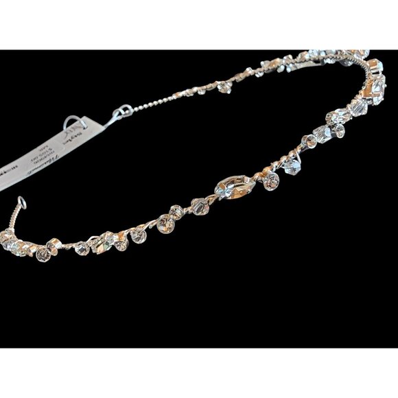 Silver Wire Minimalist Rhinestone Tiara/Headband - Marionat - Picture 2 of 4
